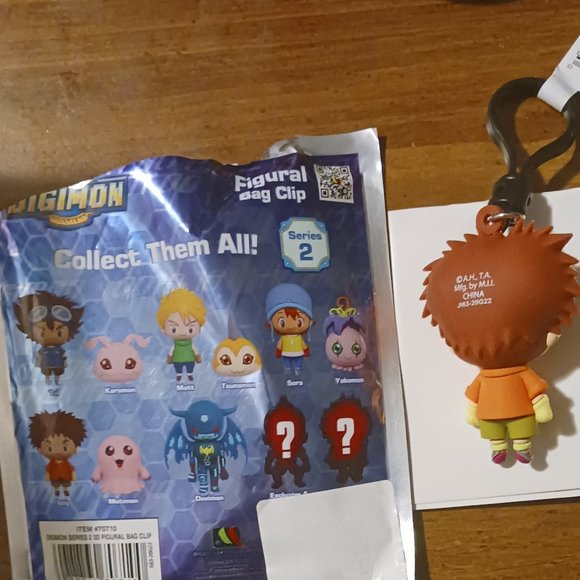 DIGIMON Series 2 "Izzy" Figural Keychain Clip, OPENED, Like New - Picture 2 of 2